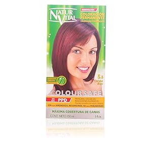 Permanent Hair Dye, Permanent Hair Color. Coloursafe, No Ammonia,Resorcinol or Parabens (~5.5 Mahogany Red Hair)