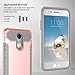 LG Phoenix 3 Case,LG Aristo Case,LG K8 2017 Case,SLMY[Shock Absorption]Slim Fit Heavy Duty Drop Protection Hybrid Armor Defender Cover for LG Phoenix 3/LG Aristo/LG LV3/LG K8 2017-Rose Gold/Gray