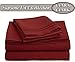 Clara Clark ® Supreme 1500 Collection 4pc Bed Sheet Set - Cal King Size, Burgundy Red