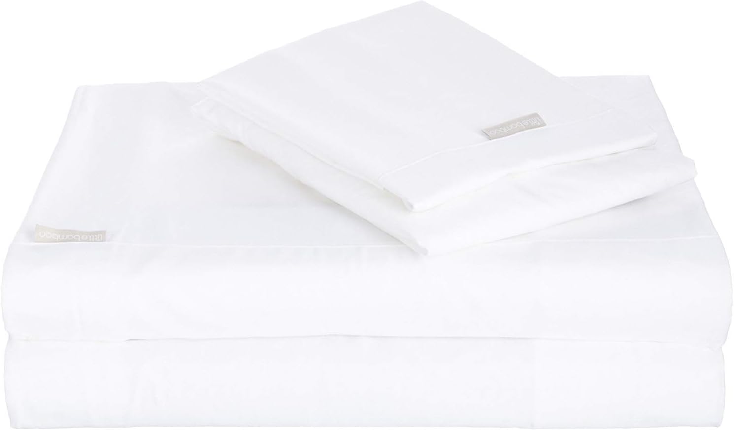 Little Bamboo Cotbed Fitted Sheet, White, White - Image 5