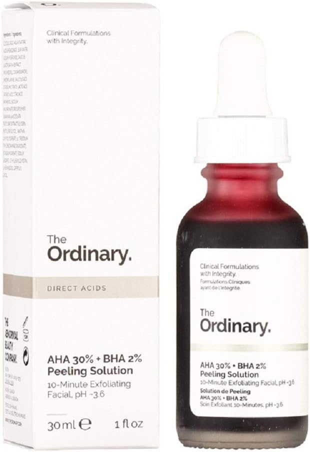 The Ordinary AHA 30% + BHA 2% Peeling Solution 30ml,10-Minute Exfoliating Facial