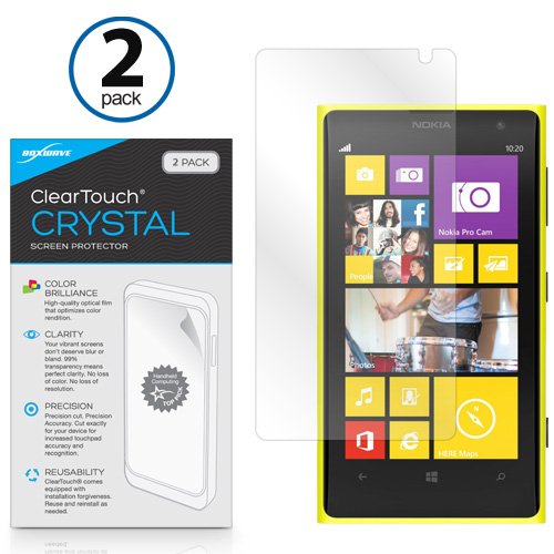 Nokia Lumia 1020 Screen Protector, BoxWave [ClearTouch Crystal (2-Pack)] HD Film Skin - Shields From Scratches for Nokia Lumia 1020