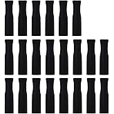 Accmor 22Pcs Reusable Straws Tips, Food Grade Silicone Black Straw Tip Covers Only Fit for 1/4 Inch Wide (6MM Out diameter) Stainless Steel Straws