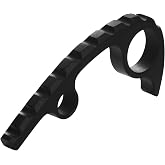 Qtcial Titanium Back Spacer for Spyderco Para Military 3 | Black anodized titanium alloy, CNC-machined with a serrated spine; not for Spyderco Para 3
