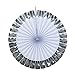 Ipalmay Decorative Fan, Hanging Paper Fans, Party Decorations Kit Silver, Set of 8