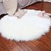 Bokeley Soft Artificial Sheepskin Rug Chair Cover Artificial Wool Warm Hairy Carpet Seat (White, 30cm)