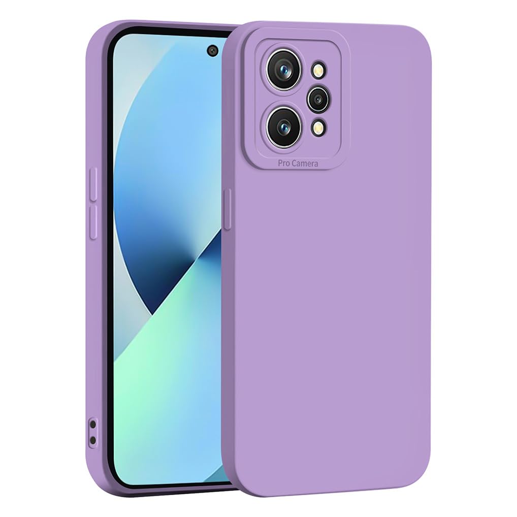 SEAHAI Case for Realme GT 2 5G/Realme GT Neo 2/Realme GT Neo 3T 5G, Ultra Thin Premium Soft Silicone Phone Cover with Thickened Camera Protection Design, Shockproof TPU Fashion Case Cover - Purple