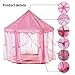 Intency Pink Princess Castle Kids Play Tent Large Children Playhouse for Girls Indoor Outdoor Use