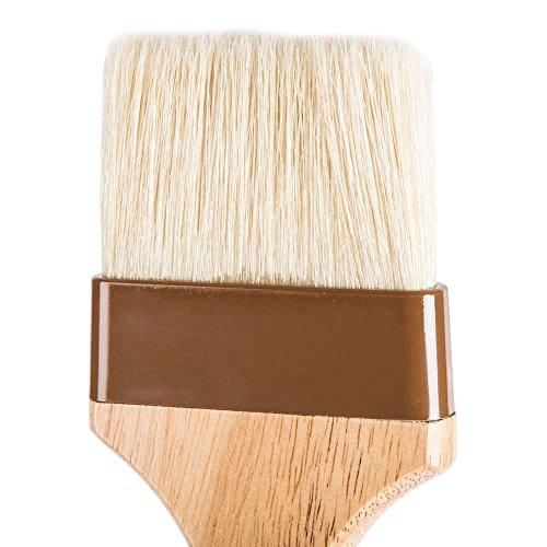 3-Inch Wide Pastry Brush with Boar Bristles and Lacquered Hardwood Handle, Basting BBQ Marinade Brush, Kitchen / Cooking Brushes - Thumbnail 2