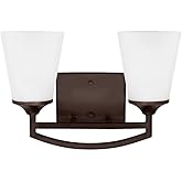Generation Lighting 4424502EN3-710 Hanford Two - Light Wall/Bath Vanity Style Fixture, Bronze
