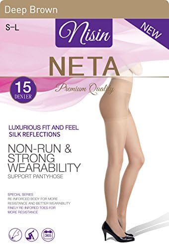 Nisin - Pantyhose 15 Denier Non Run Strong Wearability Support Silk Panty Hose Premium Quality