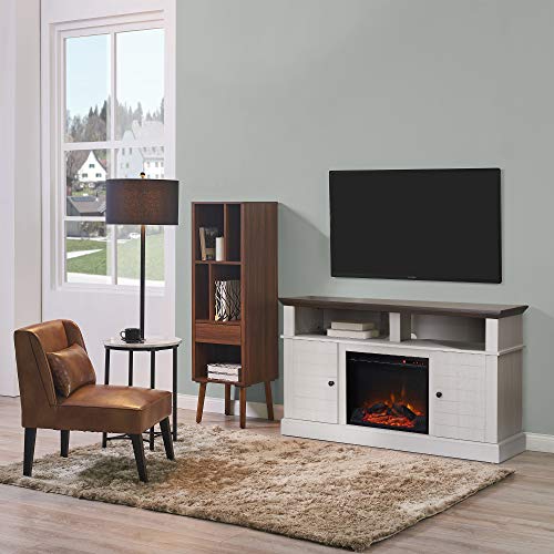 Versanora Eliana Remote Control Electric Fireplace Wooden TV Stand