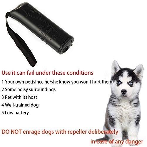 MEIREN Improved Handheld Dog Repellent & Trainer, Anti Barking Device & Ultrasonic Dog Training Aid with Control Range of 30 Ft - Thumbnail 5