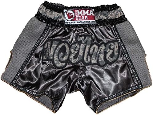 World MMA Gear Retro Muay Thai Shorts Camo Camouflage Kickboxing Thai Boxing Trunks
