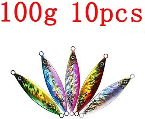 Nafanio 10pcs/lot Lures Metal Jig 20g/30g/40g/60g/80g/100g/150g/200g Bass Baits