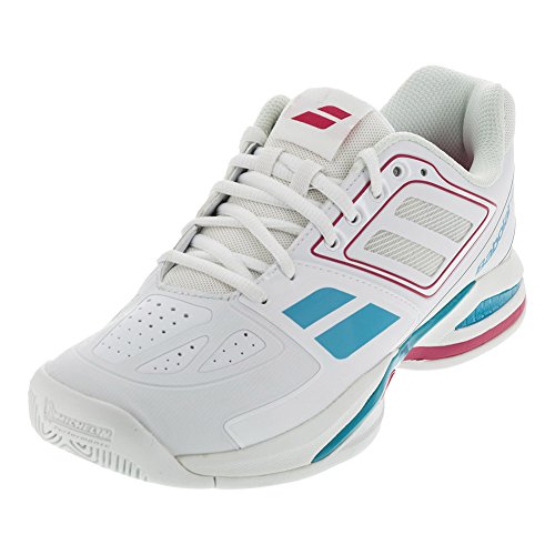 Babolat Propulse Team BPM All Court Women's Tennis Shoes (White/Pink) (5.5 B(M) US)