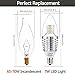 LOHAS LED Dimmable Light Bulbs, Daylight 6000K 7Watt (65-70Watt Light Bulbs Equivalent) E12 LED Bulbs Candelabra Base, LED Candelabra Bulb 680 Lumens, Torpedo LED Lighting Bulb (3 Pack)