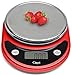 Ozeri Pronto Digital Multifunction Kitchen and Food Scale, Black on Red