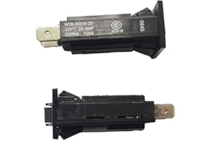 Circuit Breaker W28-XQ1A Thermal Circuit Protection Switch 3A 4A 5A 6A 7A 8A 10A 15A 20A 32V(W28-XQ1A-8 8A)