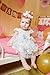 First Birthday Decorations & Party Supplies by Aliza | Monthly Milestone Banner - One Cake Topper – 1st Birthday Hat - Balloons - Pink Paper Fans – The Complete Baby Girl Party Decor Set