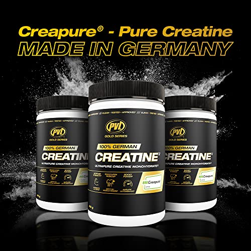 PVL Creapure Creatine Monohydrate Powder – 100% Pure Micronized Creatine Supplement for Women & Men, Unflavoured, Informed-Choice Tested, 82 Servings, 410g