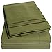 1500 Supreme Collection California King Sheet Sets Olive Green - Luxury Hotel Bed Sheets and Pillowcase Set for California King Mattress - Extra Soft, Elastic Corner Straps, Deep Pocket Sheets Olive
