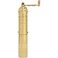 Alexander Home The Original Greek Coffee Mill 10 1/2 Inch Tall | European Coffee Mill Grinder with Crank Handle | Manual Coffee Grinder | Coffee Beans Refillable - Brass