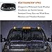 NPAUTO 3pcs Smoked LED Cab Marker Lights Amber 12 LED Roof Top Clearance Lights Running Light w/Wiring Pack Compatible for 2007-2014 Chevy Silverado GMC Sierra 1500 2500 3500 2500HD 3500HD