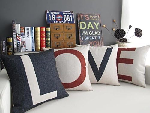 Amazon Com 4th Emotion Set Of 4 Love Throw Pillow Cover