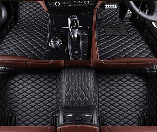 VEMAT Car Floor Mats Fit for PÔRSCHE Ćayenne 2011-2017 Faux Leather Carpets (Black)