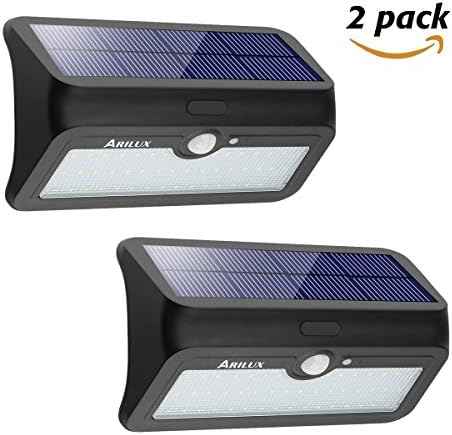 Solar Lights, ARILUX 46 LED Motion Sensor Wall Light Outdoor Weatherproof Wireless Security Lighting Nightlight for Driveway, Garden, Back Door, Fence, Patio