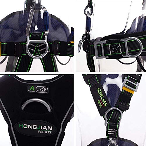 DFJU Klettergurt, Dachschutz aus Sicherheitsgründen, Schutzgurt im Westen-Stil Ganzkörper-Sicherheitsgurt zum Klettern… – Bild 6