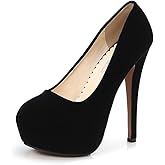 OCHENTA Women's Platform Slip On High Heels Dress Pumps
