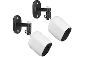 ZESHBIT 2Pack Security Wall Mount for Arlo Pro, Arlo Pro 2, Arlo Ultra, Arlo Pro 3, Arlo Pro 4, Arlo Essential Spotlight Camera, Adjustable Indoor/Outdoor Mounting Bracket for Your Surveillance Camera (Black)
