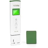 YKMINK YK-P01 pH Tester, Digital pH Meter for Water,pH Temp Meter with ATC | Horizontal Screen, Real Temp sensor, for Hydroponics, Pool, Spa, Hot Tub, Drinking Water, Wine Beer Home Brewing, Aquarium