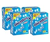 Mentos Chewy Mints in Mint Flavor, Non Melting, 125 Individually Wrapped Pieces in a Reclosable Bag, 125 Count (Pack of 4)