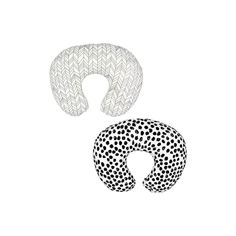 2 Pack (Arrow & Speckles) Nursing Pillow Cover Slipcover for Breastfeeding Pillows, Soft and Comfortable Safely Fits On…