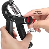 Vicloon Adjustable Hand Grip Exerciser 10-50 kg Forearm Strengthener Black view 4