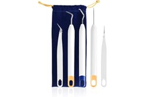 6 Pieces Craft Vinyl Weeding Tools Set Stainless Steel Precision Craft Vinyl Tools Kit-Tweezers Set & Weeders for Vinyl by ZELARMAN