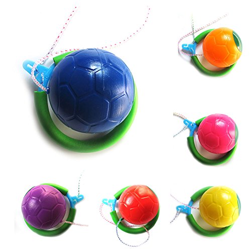 Chige 1pcs Skip Balls Ankle Jumping Skipping Toy Assorted Colors Swing Balls - Great Kids Fitness Game for Boys Girls and Adult (pink)