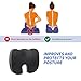 Seat Cushion,Cool-Shop Chair Seat Cushion Orthopedic Coccyx Cushion Seat Pillow for Back Pain Relief and Sciatica And Tailbone Pain-Ideal for Office Chair（Black）