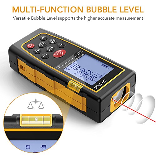 Laser Measure, 328 ft 100m Fnova Laser Distance Measure Splash Proof/Dust Proof Portable Measuring Tool for Distance, Volume, Pythagorean Mode, ±1mm Accuracy, 20 Measurements, Laser Distance Meter