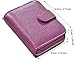 Beurlike Women's RFID Credit Card Holder Organizer Case Leather Security Wallet (Purple)