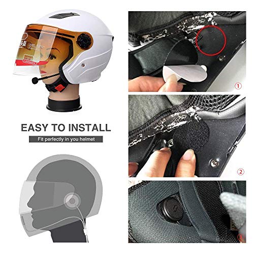 Motorcycle Communication Systems - Teepao Motorcycle Blue tooth Helmet Headset Wireless Intercom Headset Speakers Wireless Helmet Headset for Motor Motorbike, Motor Helmet