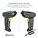 Barcode Scanner Wireless Bluetooth and USB Wired 1D Laser Digital Handheld Bar Code Reader with Automatic Continuous Scan and Inventory Memory for Computer Ipad Iphone Mac Android Windows Ios System