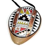 Hand Painted, Clay Fired Ocarina Whistle Necklace with Songs