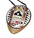 Hand Painted, Clay Fired Ocarina Whistle Necklace with Songs