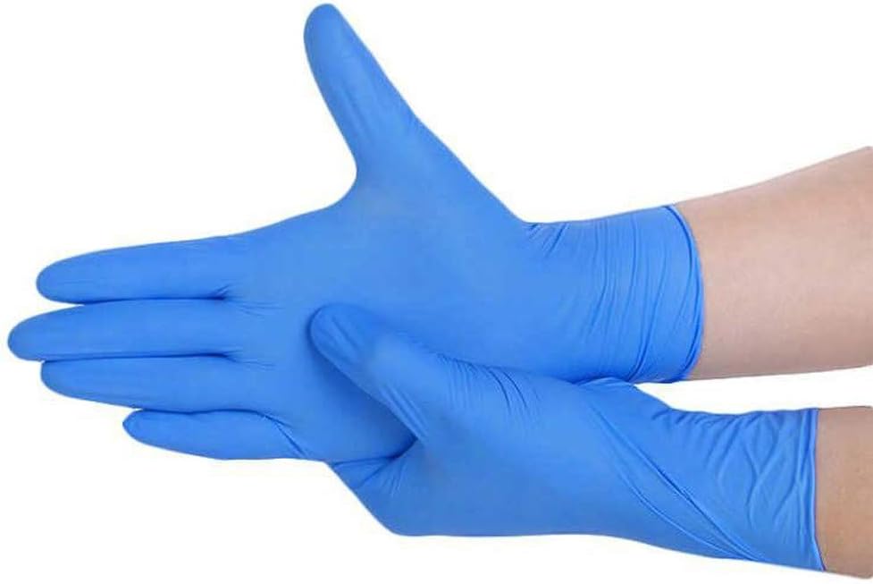 Comfortable Disposable Multipurpose Nitrile Exam Gloves-Medical Grade,Powder Free,Latex Rubber Free,Heavy Duty,Textured, Work, Medical,Food Safe,Cleaning,Wholesale (20 PCS)