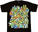 The Simpsons Glow in the Dark Homer Crowd Black T-Shirt Tee