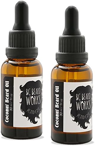 BC BEARD WORKS - 2 Pack of Coconut Beard Oil - The Best all Natural beard oil Available